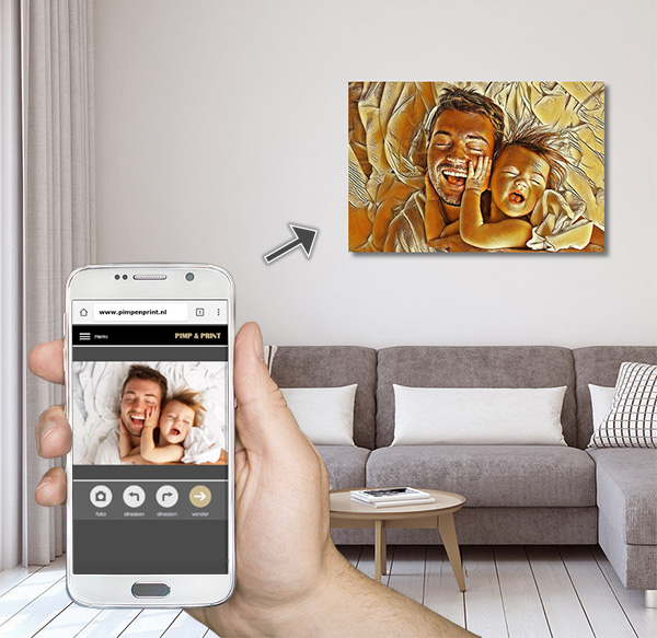 Vaderdag cadeau idee - Van Digitale foto naar kunstwerk aan de muur